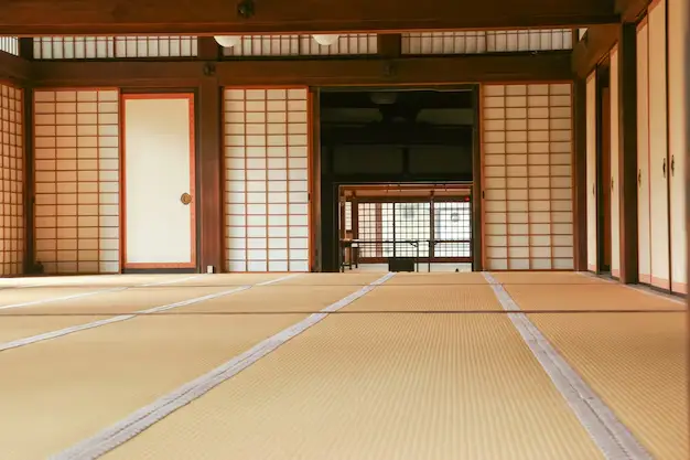 Japanese room with tatami floor
